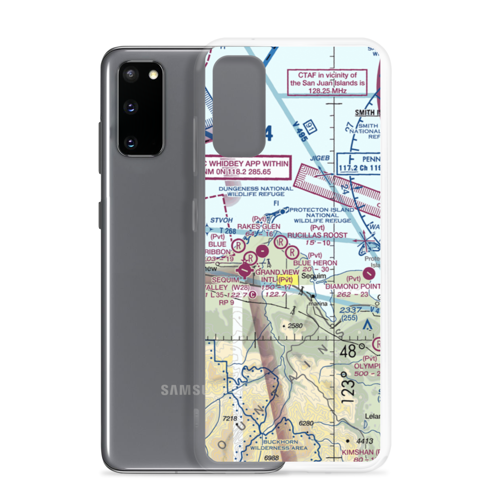 Blue Heron Field (WN49) VFR Sectional Samsung Case Samsung Galaxy S20 model shown