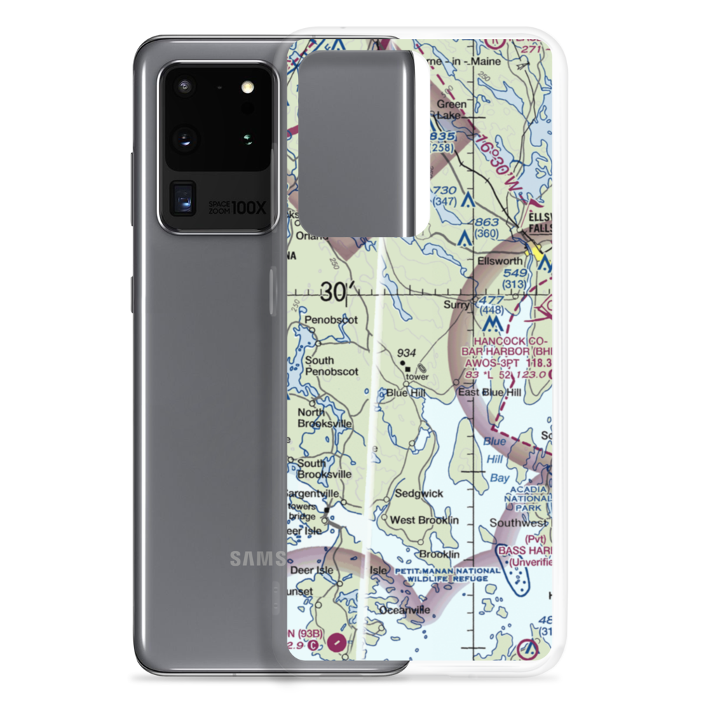 Blue Hill Airport (07B) VFR Sectional Samsung Case Samsung Galaxy S20 Ultra model shown