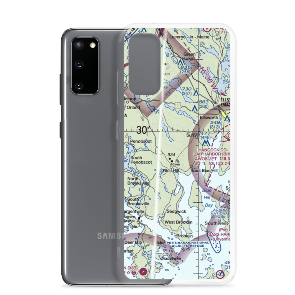 Blue Hill Airport (07B) VFR Sectional Samsung Case Samsung Galaxy S20 model shown