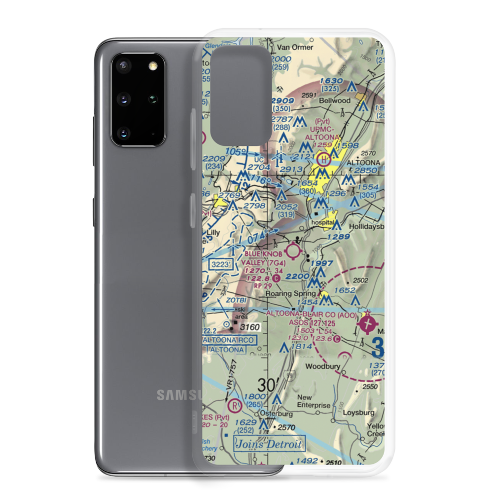 Blue Knob Valley Airport (7G4) VFR Sectional Samsung Case Samsung Galaxy S20 Plus model shown