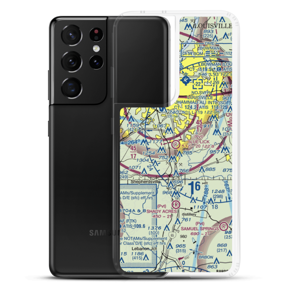 Blue Lick Airport (07KY) VFR Sectional Samsung Case Samsung Galaxy S21 Ultra model shown