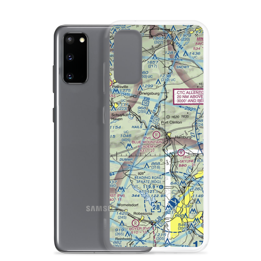 Blue Mountain Academy (Private) Airport (PA92) VFR Sectional Samsung Case Samsung Galaxy S20 model shown