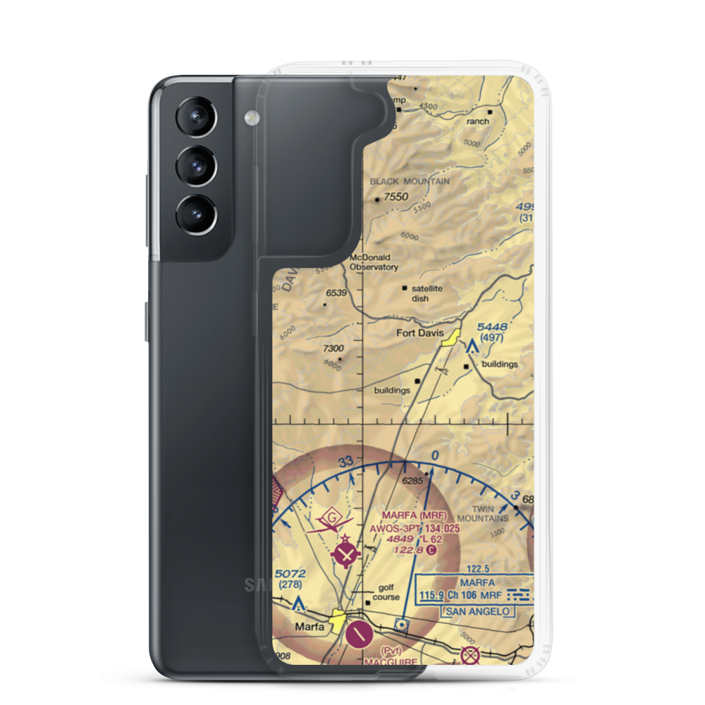 Blue Mountain Airport (TA56) VFR Sectional Samsung Case Samsung Galaxy S21 model shown