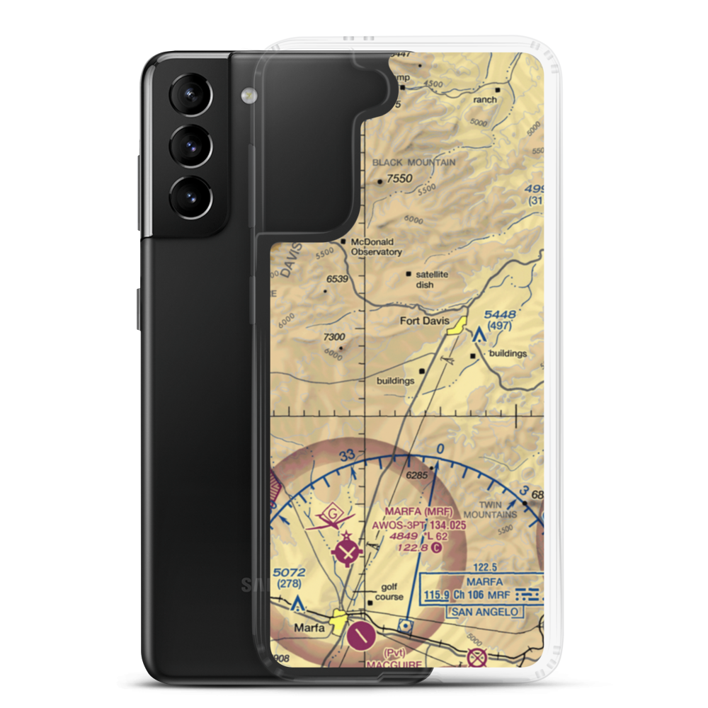 Blue Mountain Airport (TA56) VFR Sectional Samsung Case Samsung Galaxy S21 Plus model shown