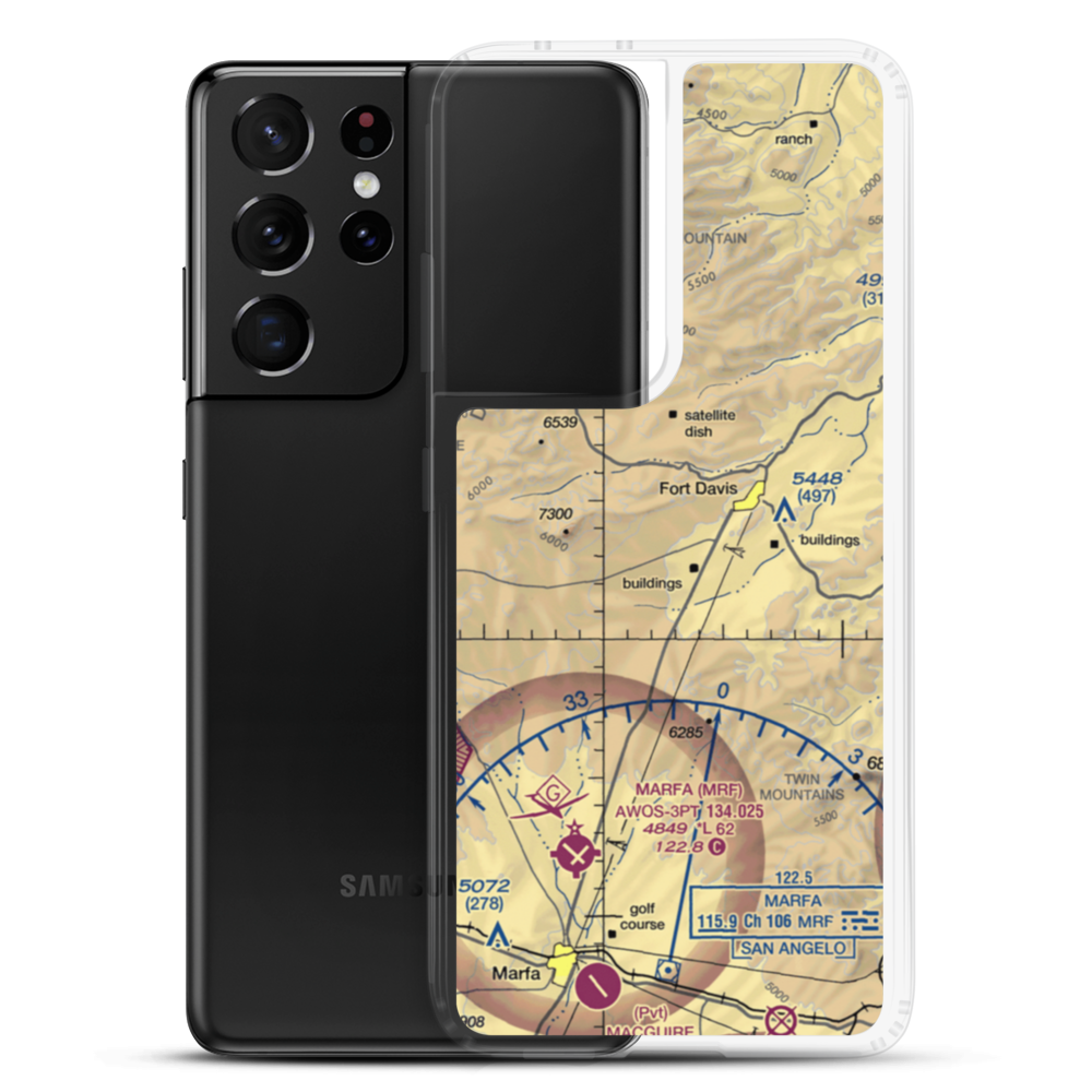 Blue Mountain Airport (TA56) VFR Sectional Samsung Case Samsung Galaxy S21 Ultra model shown