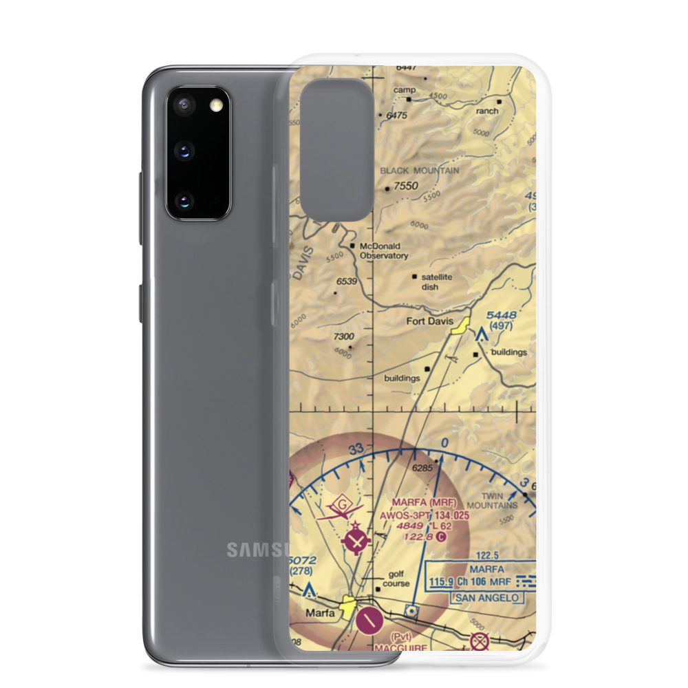 Blue Mountain Airport (TA56) VFR Sectional Samsung Case Samsung Galaxy S20 model shown