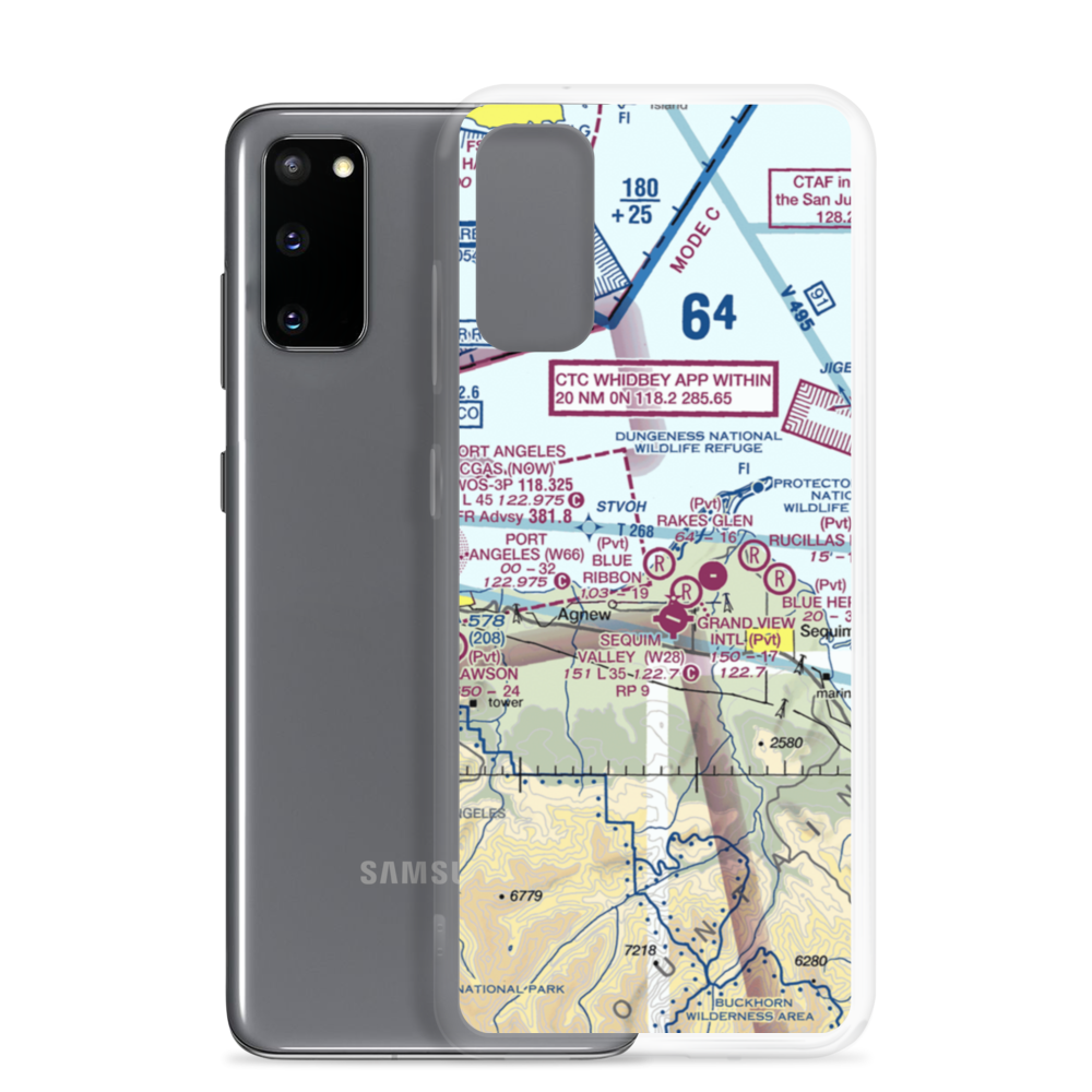 Blue Ribbon Airport (WN29) VFR Sectional Samsung Case Samsung Galaxy S20 model shown