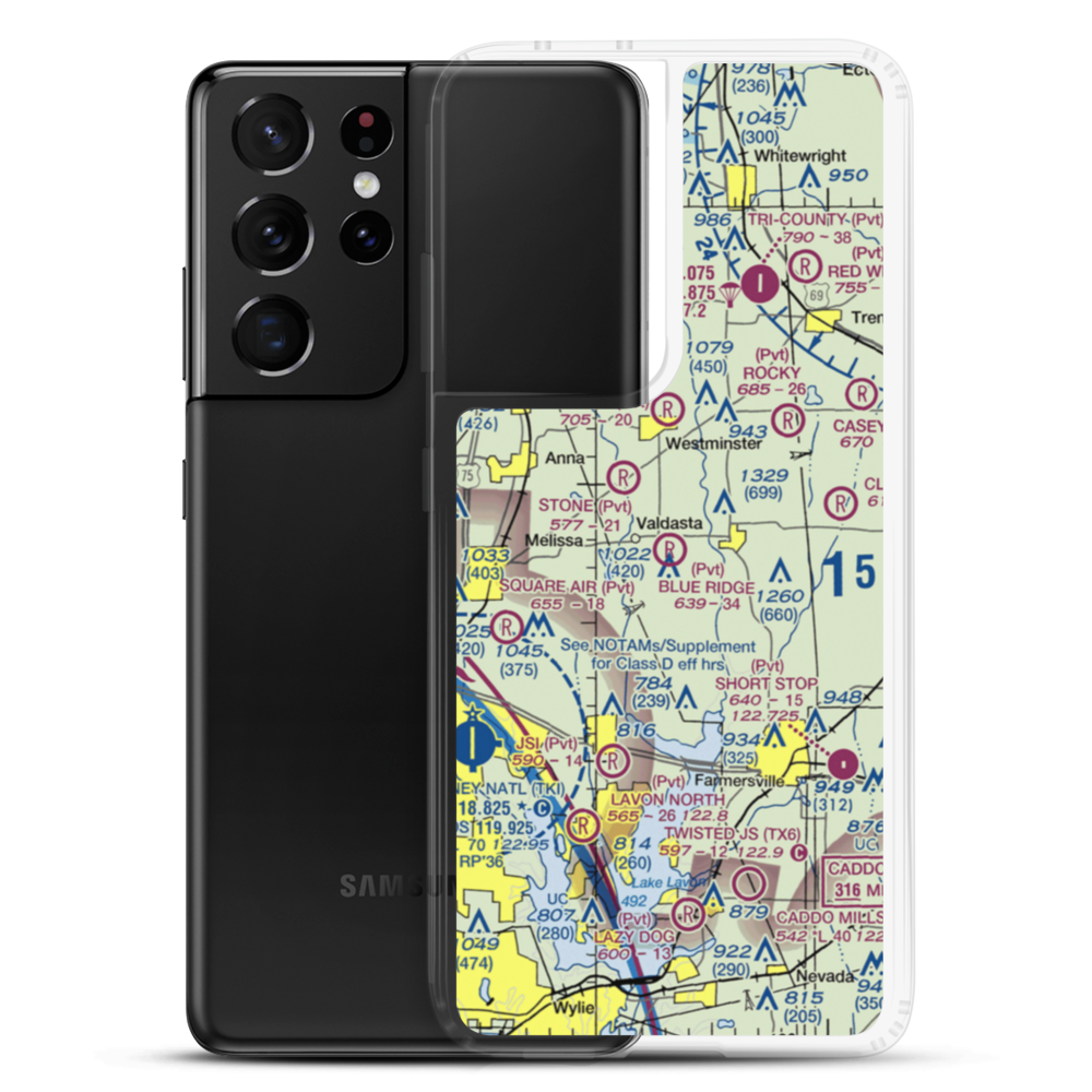 Blue Ridge Airport (99XS) VFR Sectional Samsung Case Samsung Galaxy S21 Ultra model shown