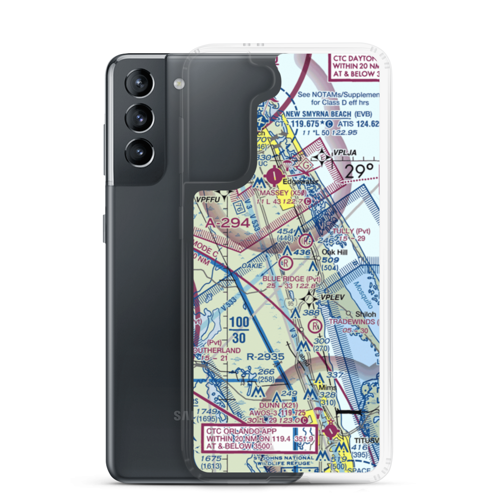 Blue Ridge Flightpark Airport (34FD) VFR Sectional Samsung Case Samsung Galaxy S21 model shown