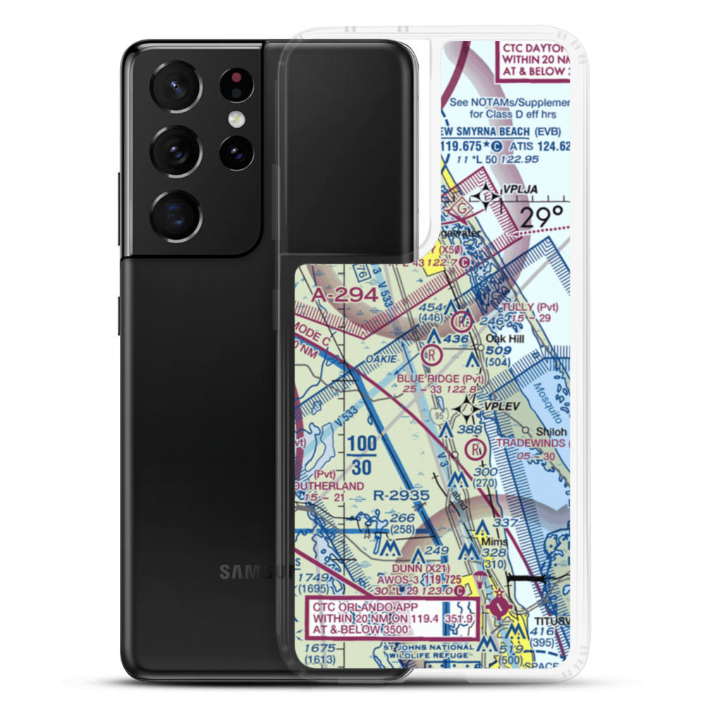 Blue Ridge Flightpark Airport (34FD) VFR Sectional Samsung Case Samsung Galaxy S21 Ultra model shown