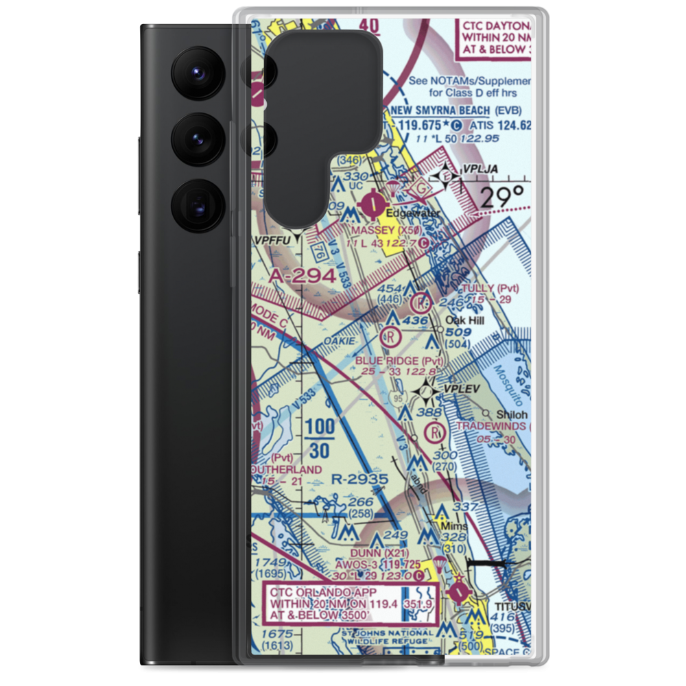 Blue Ridge Flightpark Airport (34FD) VFR Sectional Samsung Case Samsung Galaxy S22 Ultra model shown