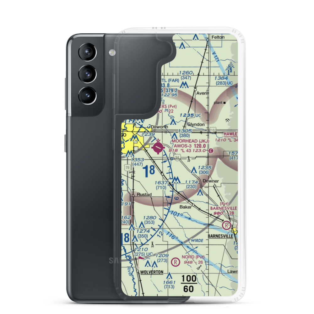 Blue Sky Airport (3MN7) VFR Sectional Samsung Case Samsung Galaxy S21 model shown