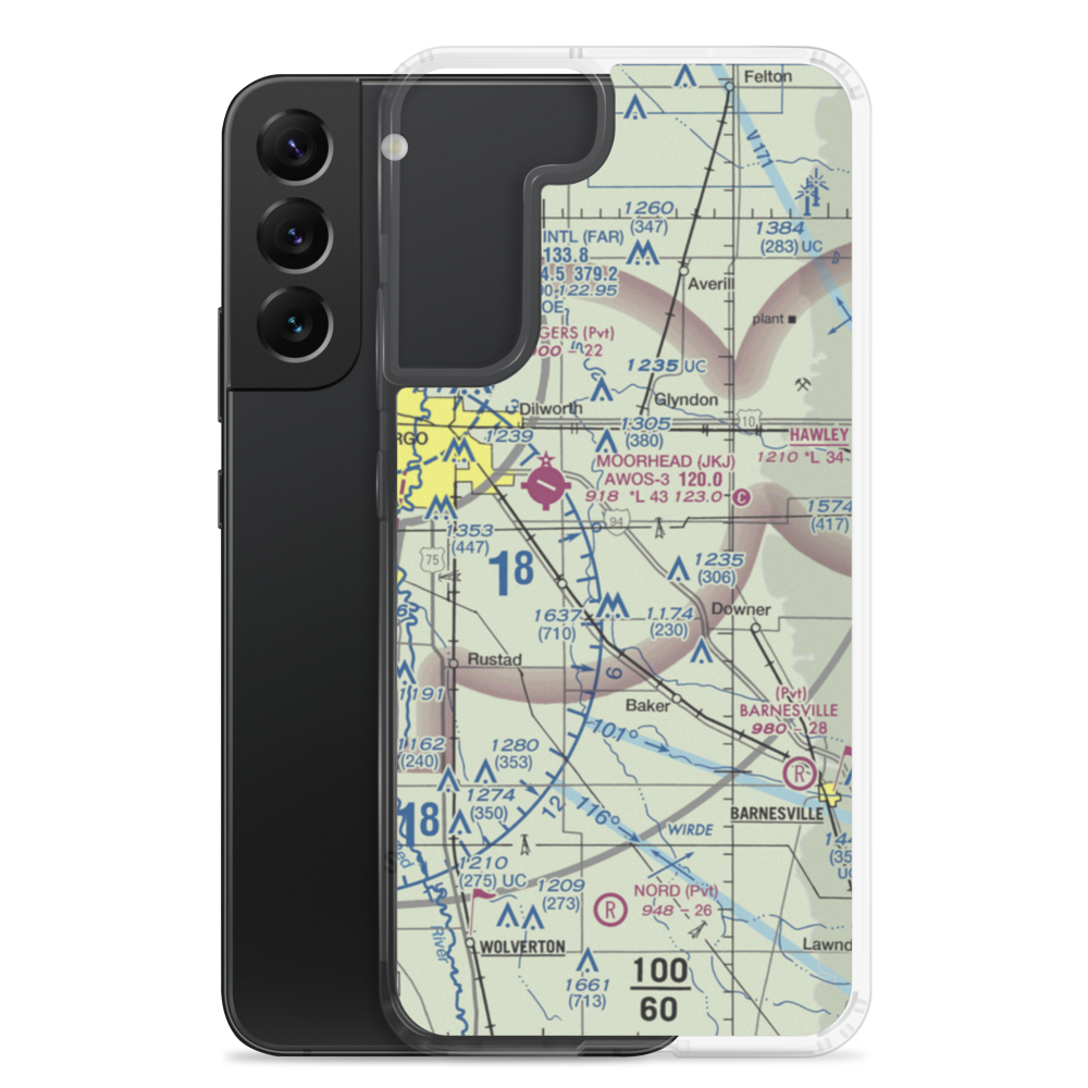 Blue Sky Airport (3MN7) VFR Sectional Samsung Case Samsung Galaxy S22 Plus model shown
