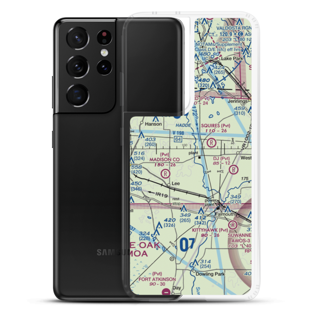 Blue Springs Airport (38FA) VFR Sectional Samsung Case Samsung Galaxy S21 Ultra model shown
