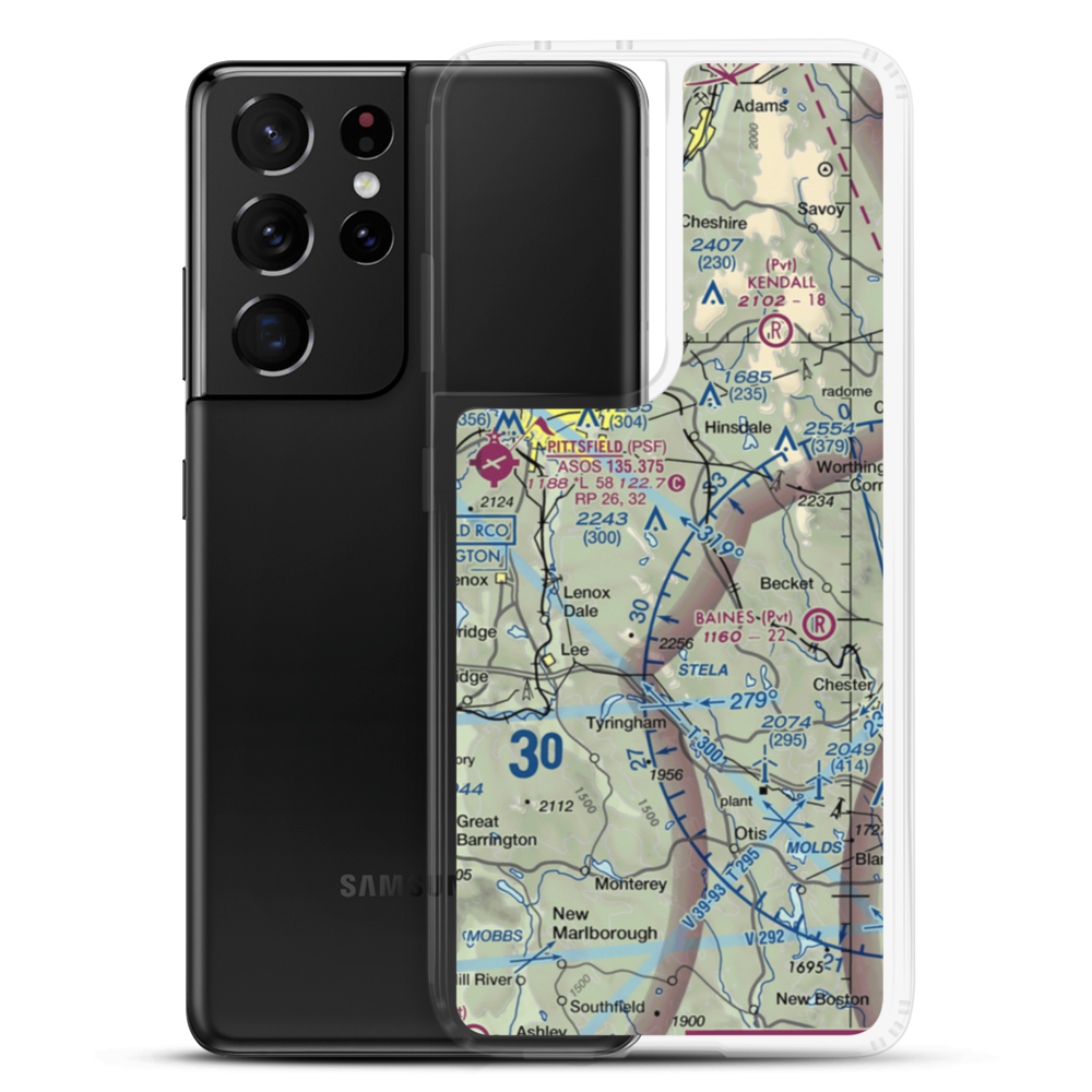 Blueberry Hill Airport (MA77) VFR Sectional Samsung Case Samsung Galaxy S21 Ultra model shown