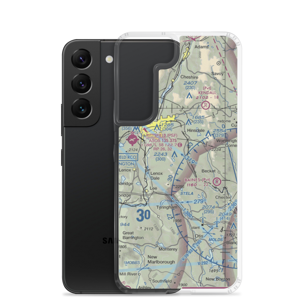 Blueberry Hill Airport (MA77) VFR Sectional Samsung Case Samsung Galaxy S22 model shown
