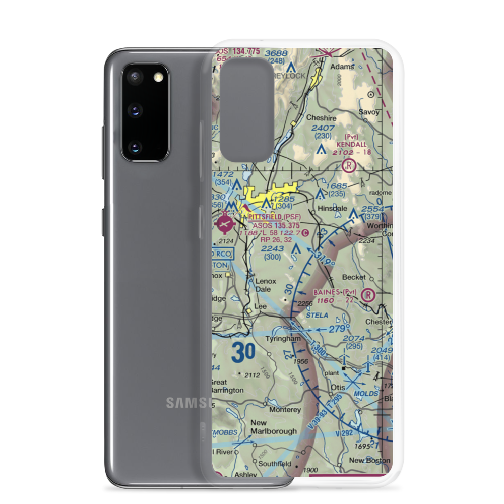 Blueberry Hill Airport (MA77) VFR Sectional Samsung Case Samsung Galaxy S20 model shown