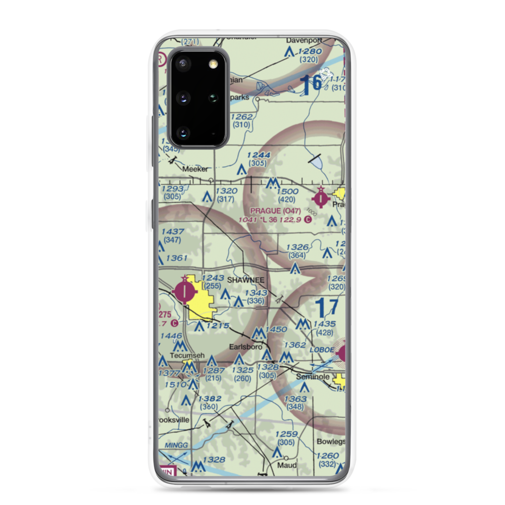 Bluebird Airpark (OK22) VFR Sectional Samsung Case Samsung Galaxy S20 Plus model shown