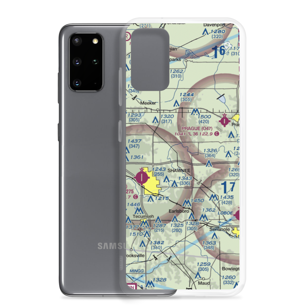 Bluebird Airpark (OK22) VFR Sectional Samsung Case Samsung Galaxy S20 Plus model shown