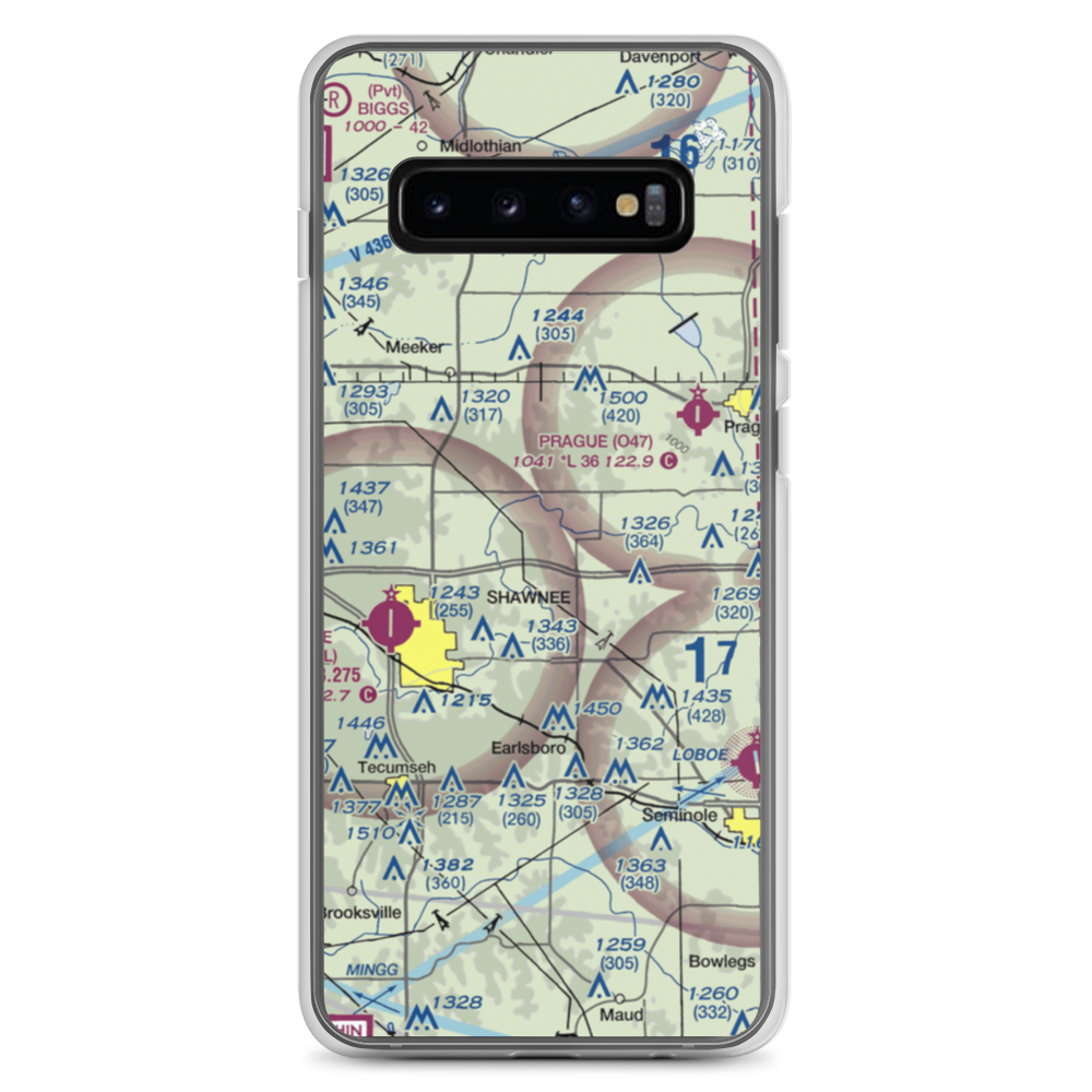 Bluebird Airpark (OK22) VFR Sectional Samsung Case Samsung Galaxy S10+ model shown