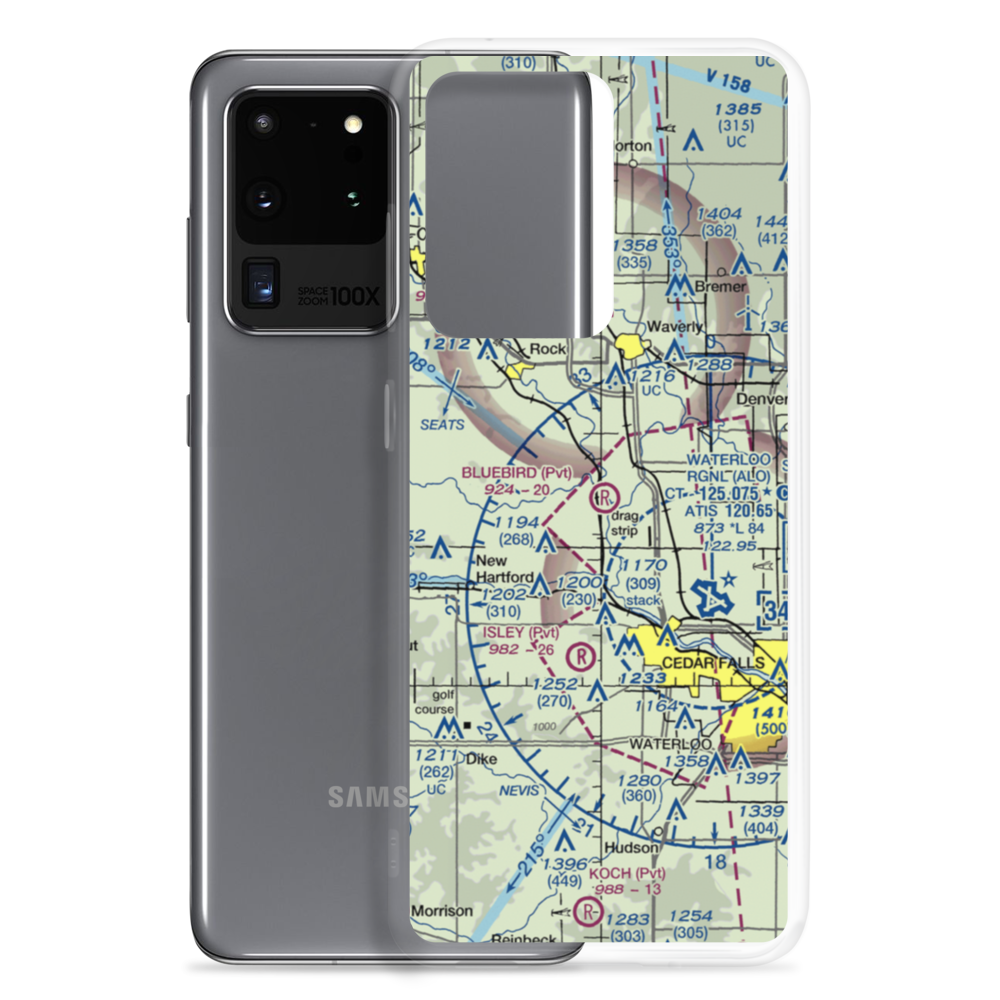 Bluebird Airport (IA17) VFR Sectional Samsung Case Samsung Galaxy S20 Ultra model shown