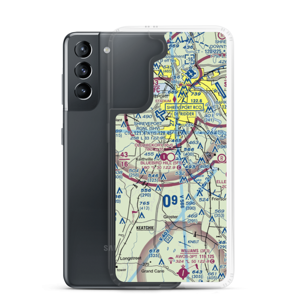 Bluebird Hill Airport (5F5) VFR Sectional Samsung Case Samsung Galaxy S21 model shown