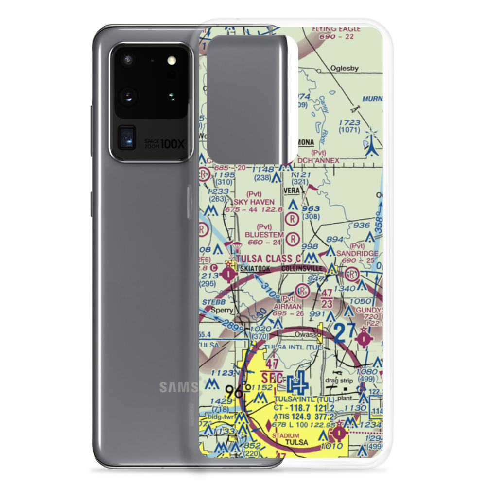 Bluestem Airport (OK58) VFR Sectional Samsung Case Samsung Galaxy S20 Ultra model shown