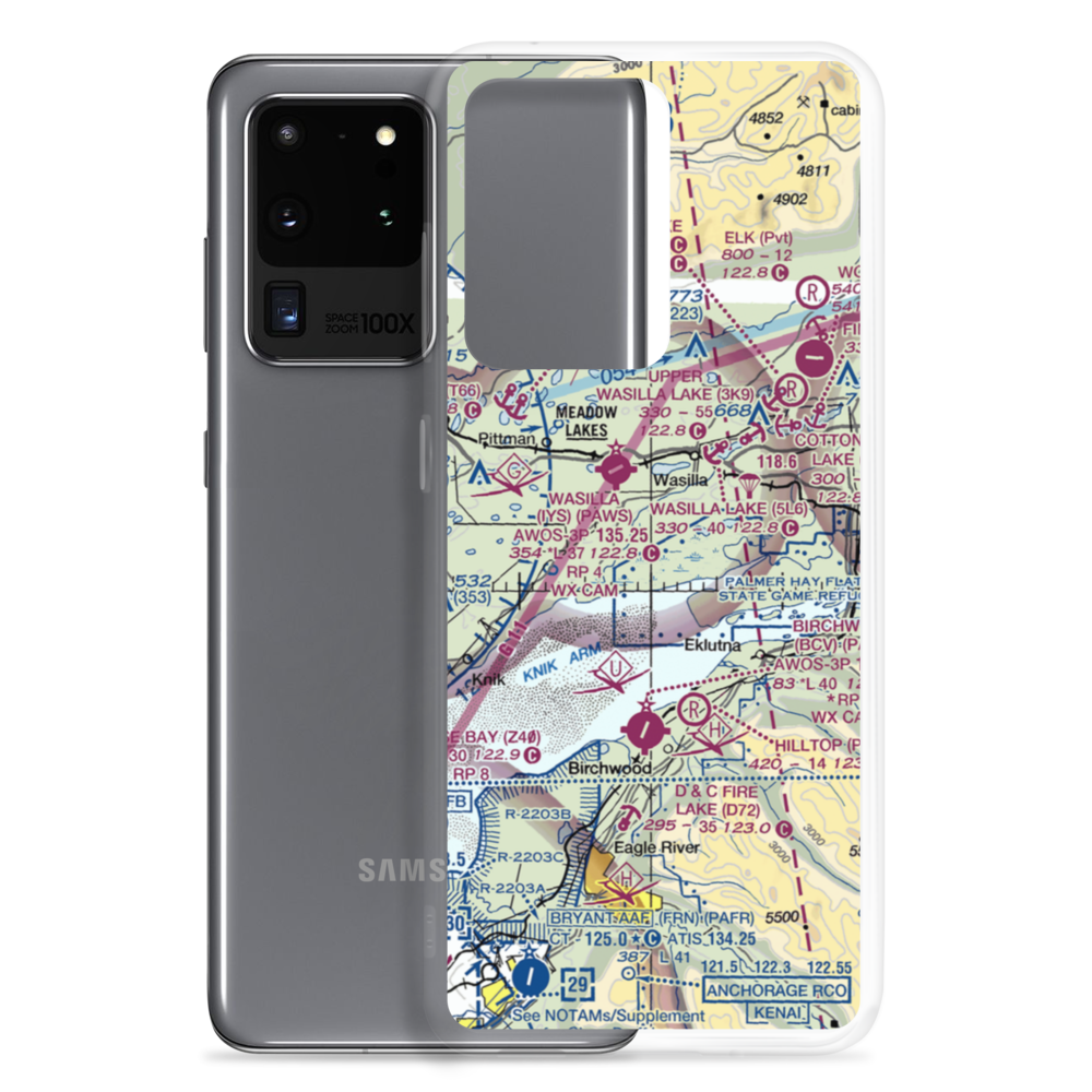 Bluff Park Farm Airport (71AK) VFR Sectional Samsung Case Samsung Galaxy S20 Ultra model shown