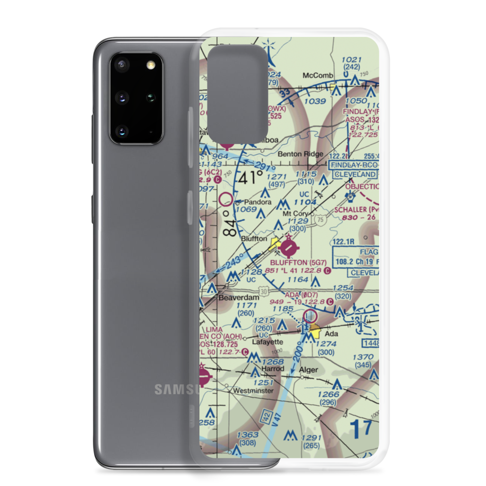 Bluffton Airport (5G7) VFR Sectional Samsung Case Samsung Galaxy S20 Plus model shown