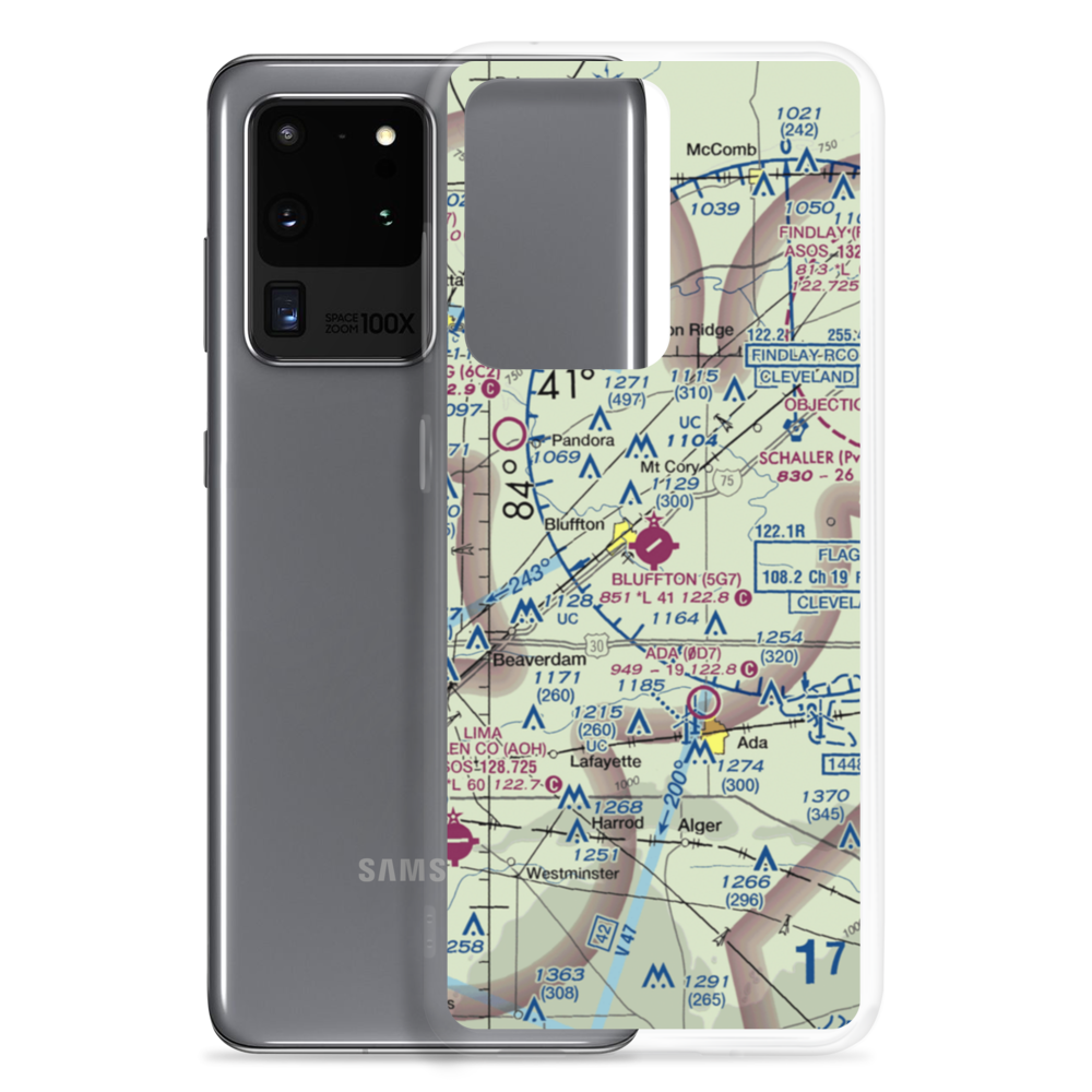 Bluffton Airport (5G7) VFR Sectional Samsung Case Samsung Galaxy S20 Ultra model shown