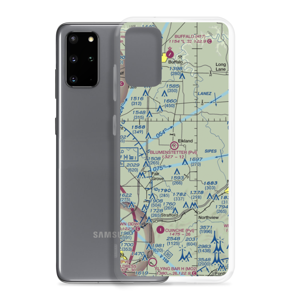 Blumenstetter Airport (MU63) VFR Sectional Samsung Case Samsung Galaxy S20 Plus model shown