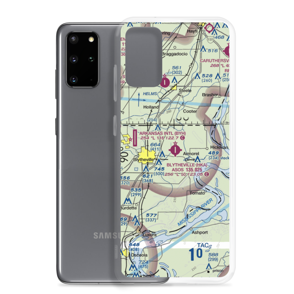 Blytheville Municipal Airport (HKA) VFR Sectional Samsung Case Samsung Galaxy S20 Plus model shown