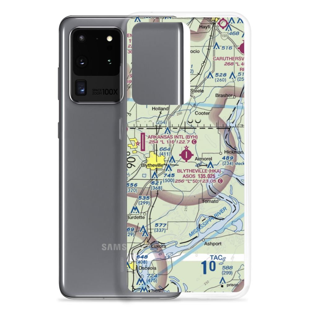 Blytheville Municipal Airport (HKA) VFR Sectional Samsung Case Samsung Galaxy S20 Ultra model shown