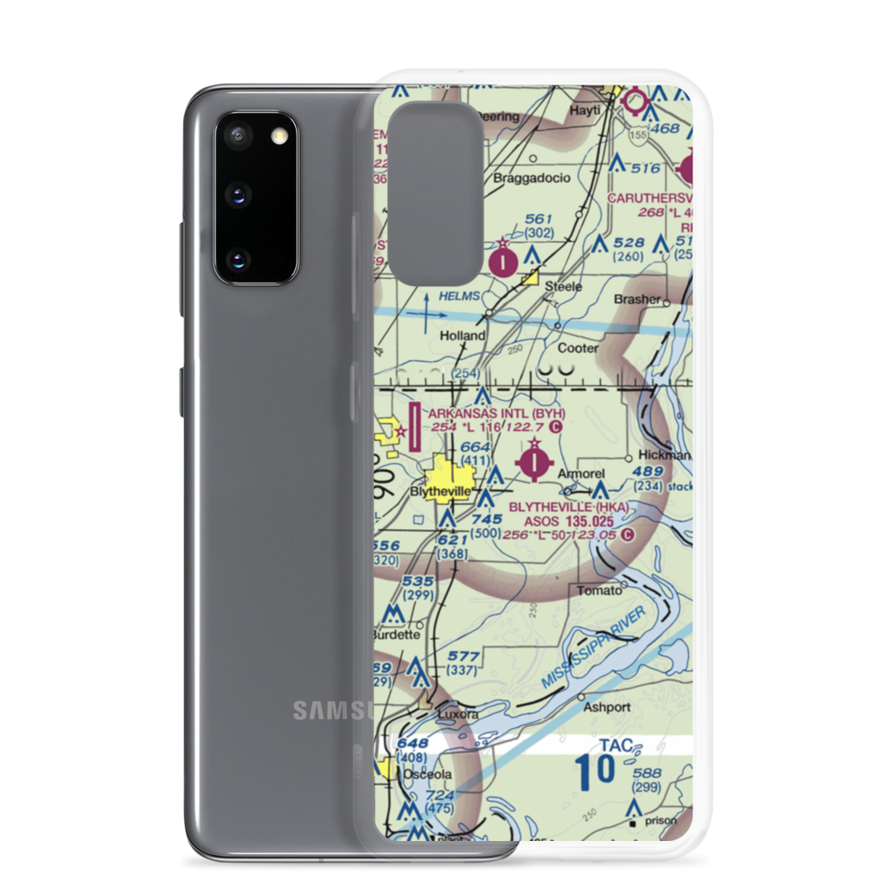 Blytheville Municipal Airport (HKA) VFR Sectional Samsung Case Samsung Galaxy S20 model shown