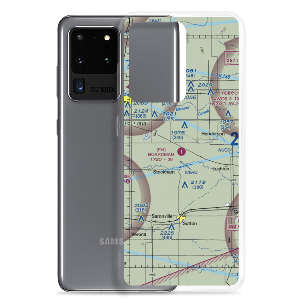 Boardman Aerial Airport (38NE) VFR Sectional Samsung Case Samsung Galaxy S20 Ultra model shown