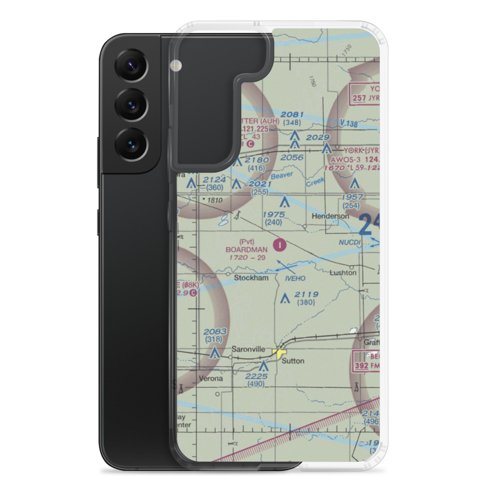 Boardman Airfield (NE83) VFR Sectional Samsung Case Samsung Galaxy S22 Plus model shown