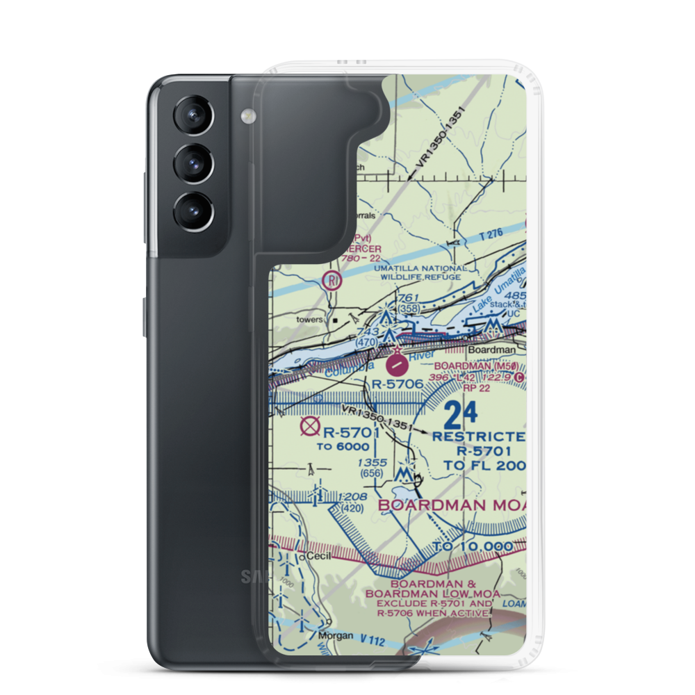 Boardman Airport (M50) VFR Sectional Samsung Case Samsung Galaxy S21 model shown