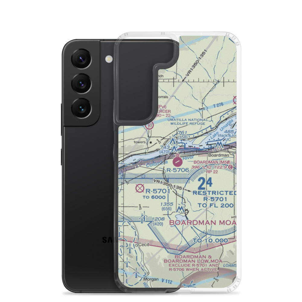 Boardman Airport (M50) VFR Sectional Samsung Case Samsung Galaxy S22 model shown