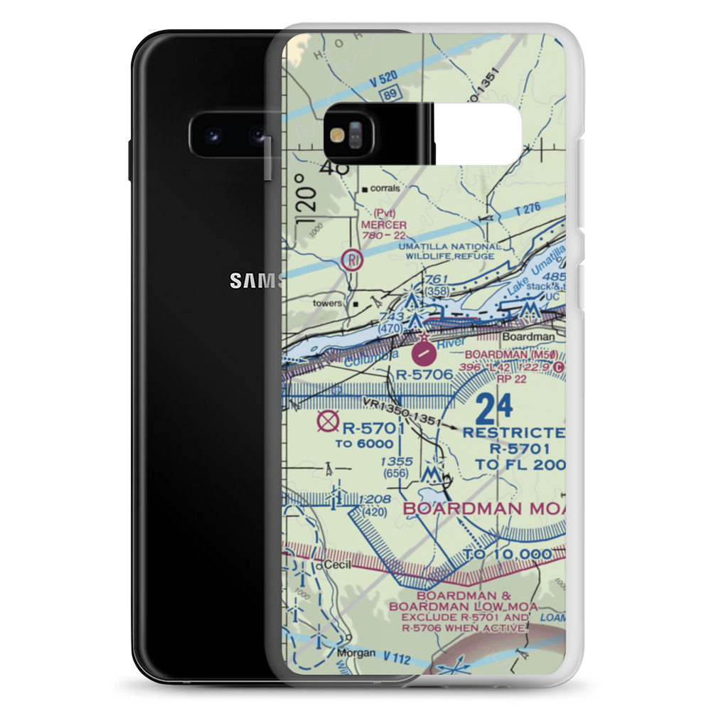 Boardman Airport (M50) VFR Sectional Samsung Case Samsung Galaxy S10+ model shown