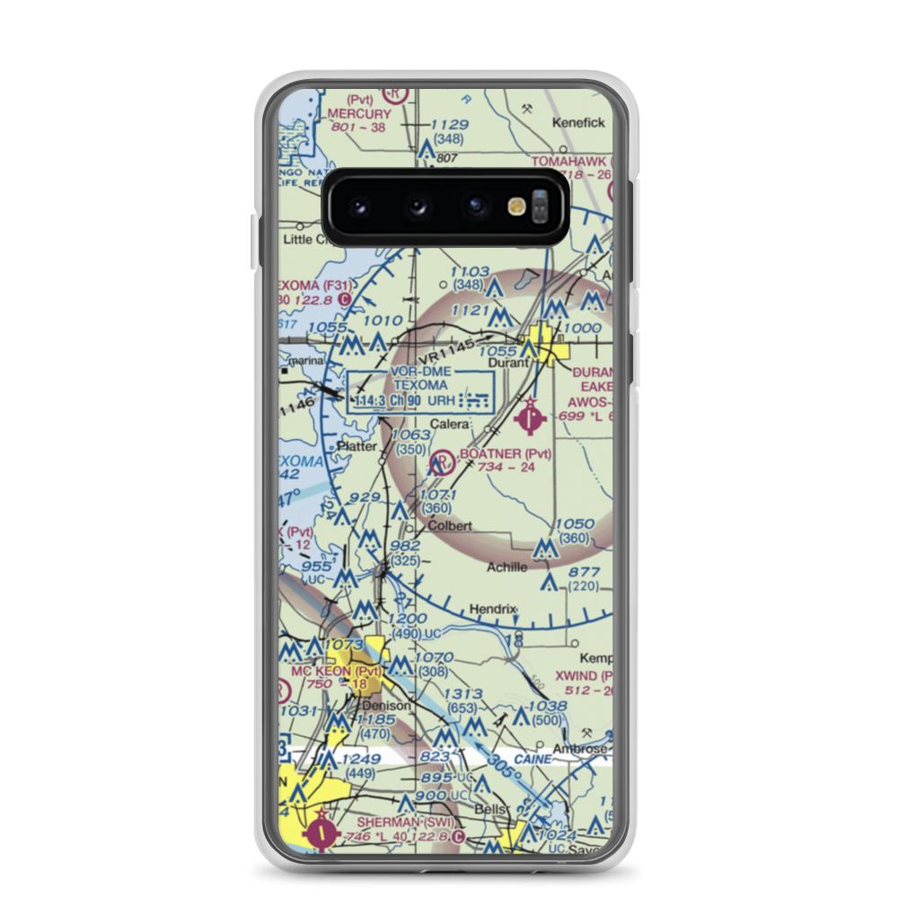 Boatner Field (OK90) VFR Sectional Samsung Case Samsung Galaxy S10 model shown