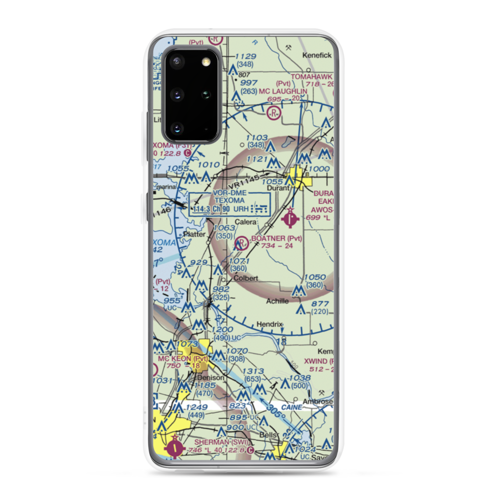 Boatner Field (OK90) VFR Sectional Samsung Case Samsung Galaxy S20 Plus model shown