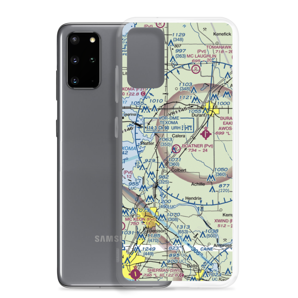 Boatner Field (OK90) VFR Sectional Samsung Case Samsung Galaxy S20 Plus model shown