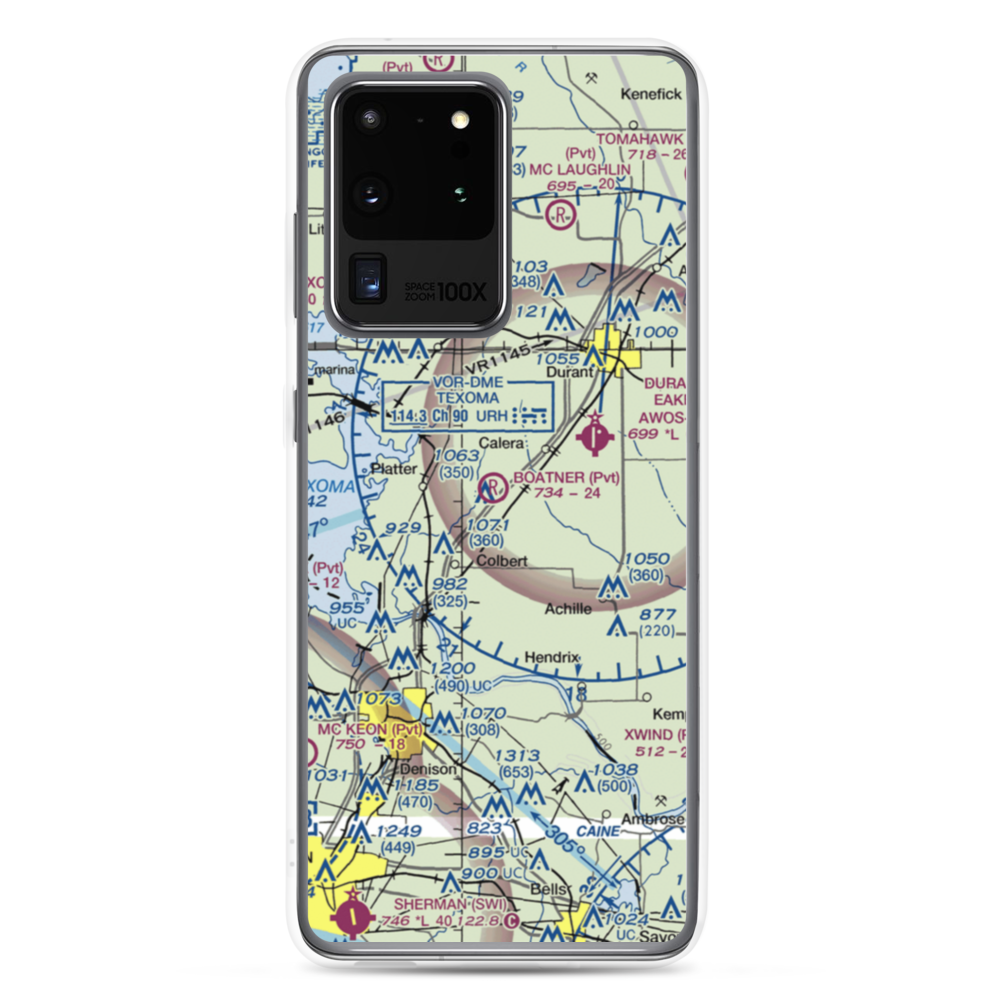Boatner Field (OK90) VFR Sectional Samsung Case Samsung Galaxy S20 Ultra model shown