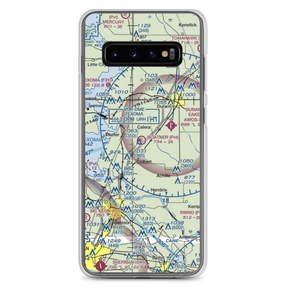 Boatner Field (OK90) VFR Sectional Samsung Case Samsung Galaxy S10+ model shown