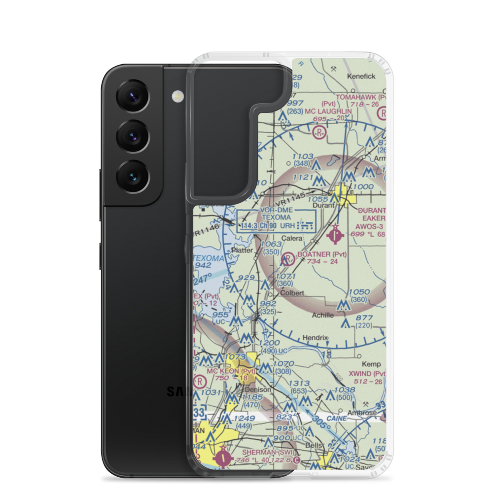Boatner Field (OK90) VFR Sectional Samsung Case Samsung Galaxy S22 model shown