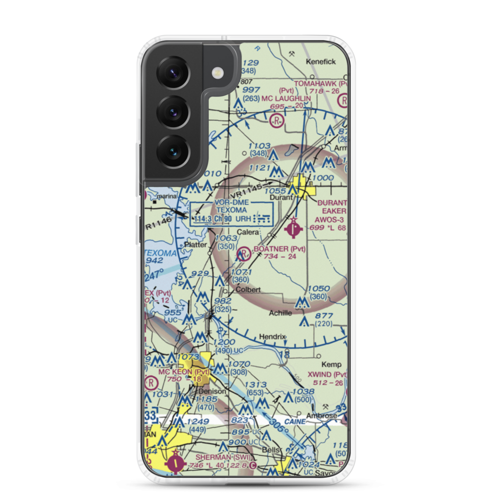 Boatner Field (OK90) VFR Sectional Samsung Case Samsung Galaxy S22 Plus model shown