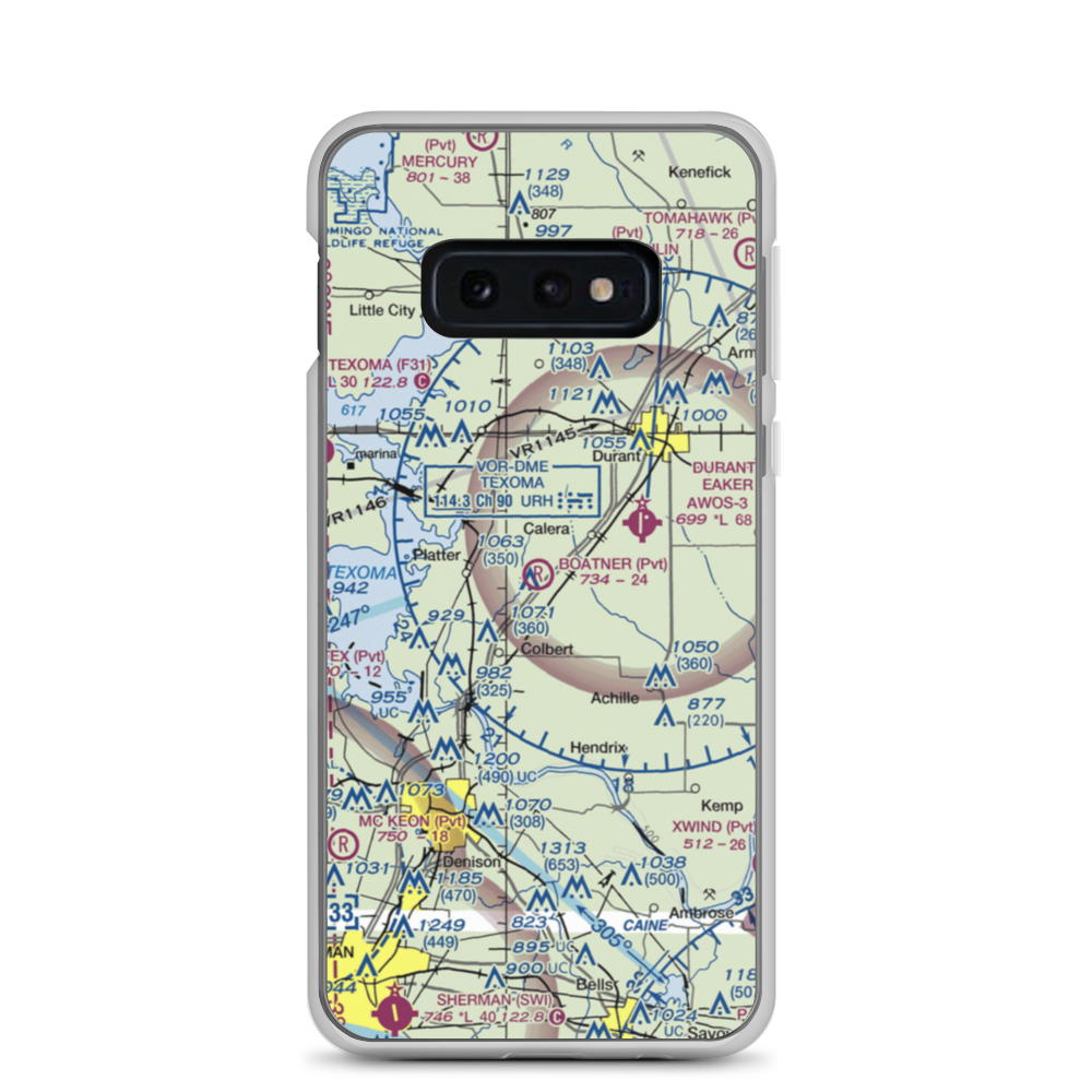Boatner Field (OK90) VFR Sectional Samsung Case Samsung Galaxy S10e model shown