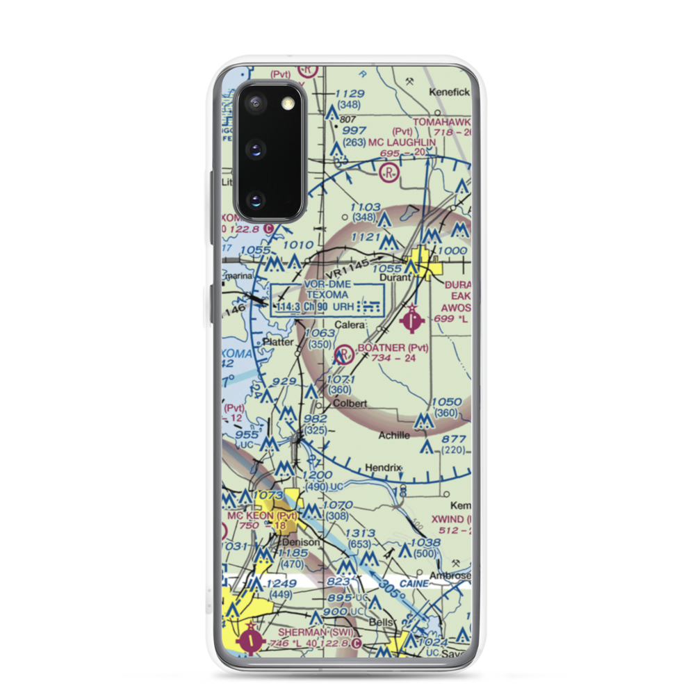 Boatner Field (OK90) VFR Sectional Samsung Case Samsung Galaxy S20 model shown