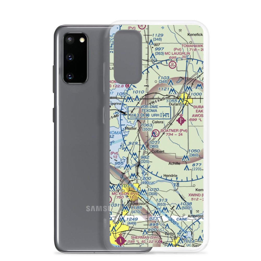 Boatner Field (OK90) VFR Sectional Samsung Case Samsung Galaxy S20 model shown