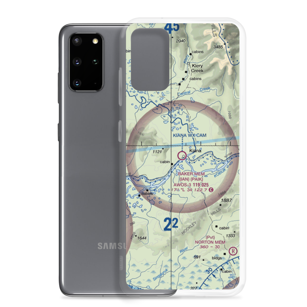 Bob Baker Memorial Airport (IAN) VFR Sectional Samsung Case Samsung Galaxy S20 Plus model shown